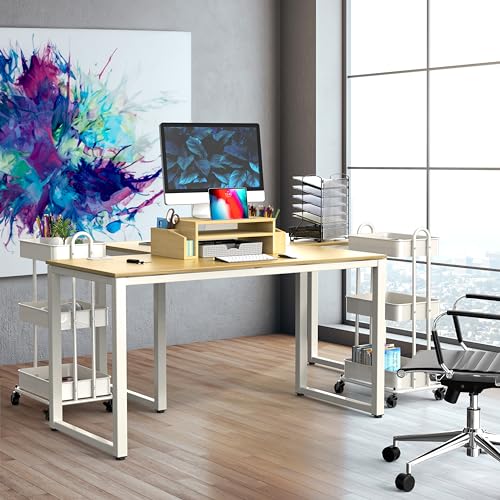 SHW 48-Inch Commercial-Grade Office Computer Desk, Oak - color: Black, size: 48-Inch