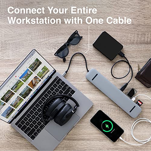 SideTrak 4K Docking Station 13-in-1 - USB-C®, USB-A 3.0, HDMI, 4k 60Hz Display, Ethernet, Audio Jack, Windows MST, Mac SST | Dell Docking Station, Thunderbolt Dock, Power Battery, Surface Tablet Dock - size: 13-Port (1x DP + 2x HDMI)