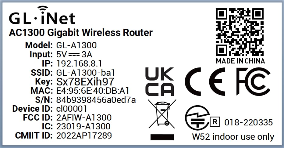GL.iNet GL-A1300 Pocket VPN Travel Router - Portable Wi-Fi Router for Travel, Easy to Set up, Connect to Public & Hotel Wi-Fi login Page | Built-in VPN client and server for 30+ providers, AdGuard Home ready for ad blocking, repeater mode for hotel and RV