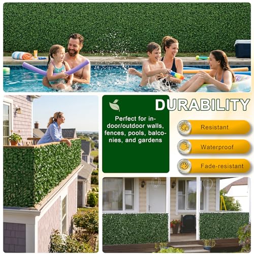AOKIIE 60"x120" Artificial Ivy Privacy Fence Screen UV-Anti 50SQFT - size: 60X120inch