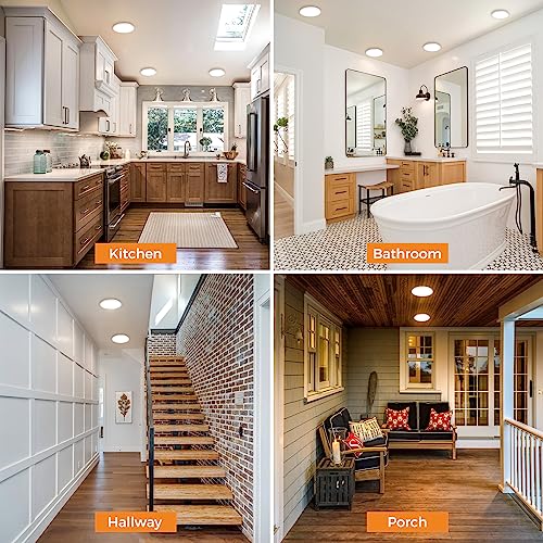 slochi 6Pack Flush Mount Ceiling Light, 3000K/4000K/6500K - color: White, size: 7.5Inch-6Pack
