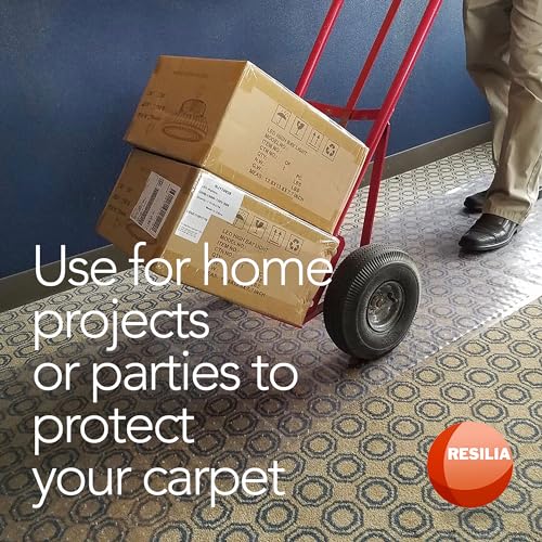 RESILIA Low-Pile Carpet Runner - Non Slip Carpet & Rug Protection, Washable Clear Vinyl Floor Runners, 27 Inches Wide x 36 Inches Long, Made in The USA - size: 2'3" x 3'