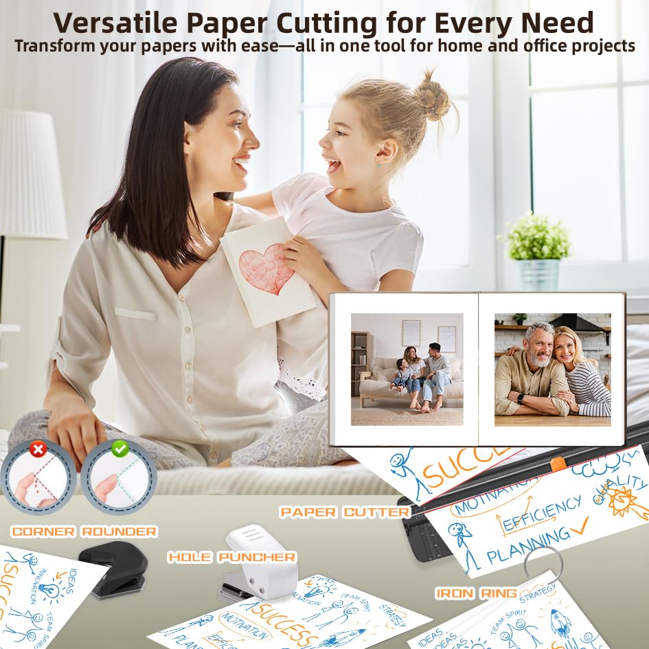 Laminator Machine 9-Inch Portable Thermal Laminater with Hot & Cold Modes, A4 Small Laminating Machine with ABS Jam-Release, 3-Min Warm-Up, 6-in-1 Photo Laminadoras Kit for Classroom, Black