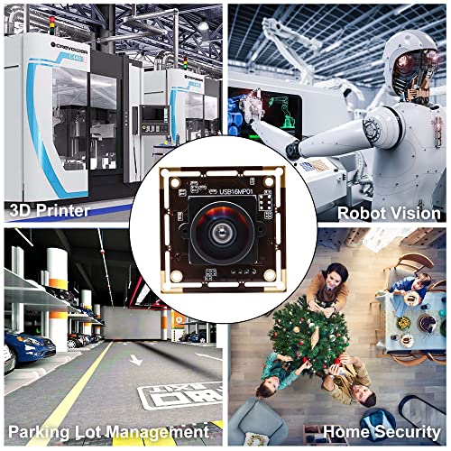 SVPRO 16MP Wide Angle USB Camera for Computer,USB Camera Module 1/2.8" CMOS IMX298 UVC 3D Printer Camera Video Webcam,USB Industrial Camera Module with 3.3ft/1m Cable - color: 16MP-H120 M12