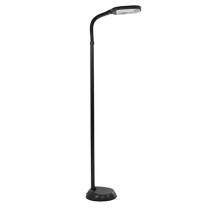 Floor Lamp - Full Spectrum Natural Sunlight Lamp with Bendable Neck - Reading, Craft, Studying, and Esthetician Light by Lavish Home (Black)