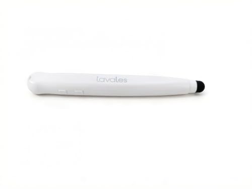 2-in-1 Presentation Clicker & Stylus Pen, 7-Function Wireless Presenter with Digital Highlighter, Virtual Pointer & Air Mouse, Rechargeable PowerPoint Remote for Mac, Windows, iPad, White