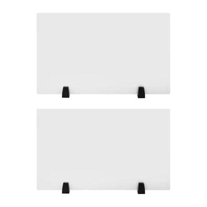 Freestanding Desktop Divider 2 Pack Desk Privacy Panels,Modern Dual Frosted Plexiglass Clamp-on,Cubicle Dividers(24 x 18) - size: 24 x 18