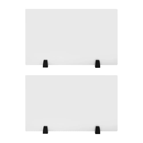 Freestanding Desktop Divider 2 Pack Desk Privacy Panels,Modern Dual Frosted Plexiglass Clamp-on,Cubicle Dividers(30 x 18) - size: 30 x 18