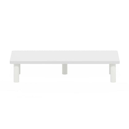 Furinno Turn-N-Tube Monitor Riser Stand, White/White (Pack of 2) - color: White/White, size: Rectangle (Pack of 2)