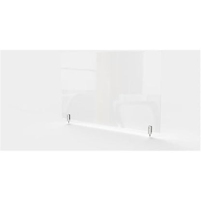 Pemberly Row Plastic Partition Extender, 24"x29", Clear Thermoplastic Panel with Screws, Lightweight Durable Design for Office Cubicle Privacy and Noise Reduction