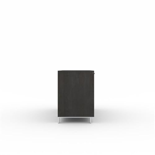 ‎Contemporary Credenza with 2 Legal & Letter File Drawers, Adjustable Shelves & Leveling Feet, Central-Locking System, Full Extension Glides, for ‎Office, Living Room, 19.63 x 63 x 28.88 in., Espresso