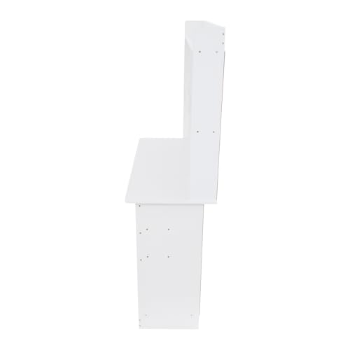Computer Work Desk,Simple Style Writing Desk with Filing Cabinet,Study Table with Hutch,Workstation Table with Drawer Cabinet Shelf (Warm White, 39.37 * 15.74 * 55.9in)