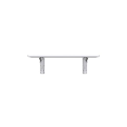 Yescom Wall Mounted Floating Folding Desk Wooden PC Dining Drop Leaf Table - color: White