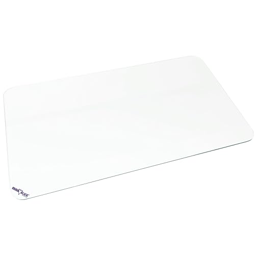 Marvelux Tempered Glass Desk Pad, Clear Surface Protector, Multi-Purpose Durable Computer Desk Mat, Mousepad, Crafting Surface Protector, Beauty Mat, Kitchen Worktop Saver with Anti-Slip Pads 19"x24" - size: 24" x 19"