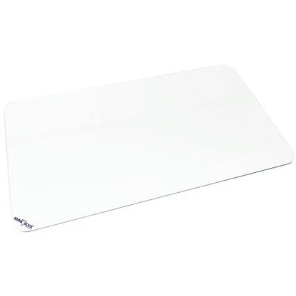 Marvelux Tempered Glass Desk Pad, Clear Surface Protector, Multi-Purpose Durable Computer Desk Mat, Mousepad, Crafting Surface Protector, Beauty Mat, Kitchen Worktop Saver with Anti-Slip Pads 19"x24" - size: 24" x 19"