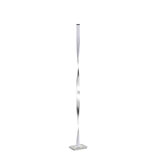 Brightech Helix LED Bright Floor Lamp for Living Rooms & Bedrooms, 48" Tall Pole Lamp, Dimmable Standing Lamp - Platinum Silver - color: Warm White Light with Silver Frame