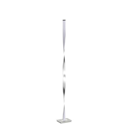 Brightech Helix LED Bright Floor Lamp for Living Rooms & Bedrooms, 48" Tall Pole Lamp, Dimmable Standing Lamp - Platinum Silver - color: Warm White Light with Silver Frame