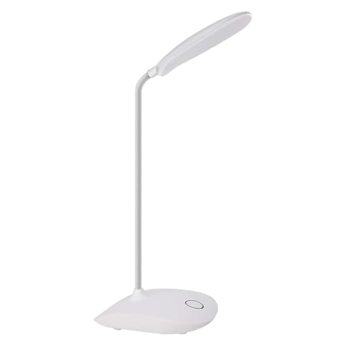 DEEPLITE LED Desk Lamp Small Battery Powered Lamp Cordless Rechargeable Table Lamp, Flexible Portable Desk Light for Craft Study Home Office Dorm, Eye-Caring Wireless Dimmable Book Lamp for Reading - color: White, size: 1 Pack
