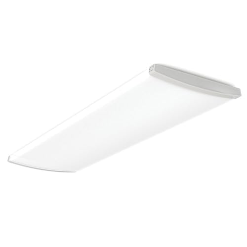 Lithonia Lighting 4' Wraparound LED Shop Light, Adj Brightness, 3-in-1 CCT - size: Wide, style: Curved