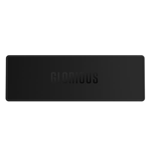 GLORIOUS Gaming Sound Dampening Keyboard Mat - Stitched Edges, Absorbs Keyboard Sounds & Vibrations, Machine Washable, Non-Slip Base, Fits Most Full Size Keybaords - Black - size: Full Size