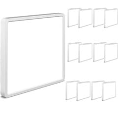12Pack 12inch Square White 3200LM LED Flush Mount Ceiling Light,28W White 6000K Slim Surface Mount Ceiling Light Fixture for Kitchen Bedroom Living Room - size: 12Pack-28W-12Inch-Square-White