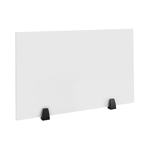 Desk Divider,2 PCS Desk Privacy Panel and Privacy Shields Frosted Acrylic Clamp-on Desk Partition for Office,School,Reception,30" x 18" - size: 30 x 18 in