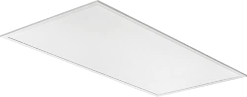 Lithonia Lighting CPX 2x4 LED Flat Panel Light, 2 ft. x 4 ft. LED Light Panel, Ceiling Lighting Fixture for Shop Lighting, 4000 Lumens, 4000K Cool White, Smooth Satin Lens - color: 4000K | Smooth Satin Lens, size: 2 ft. x 4 ft., style: 4000 Lumens