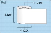 OnlineLabels 4" x 6" Thermal Transfer - White Matte - 250/Roll, 16 Rolls - size: 16 Roll Pack