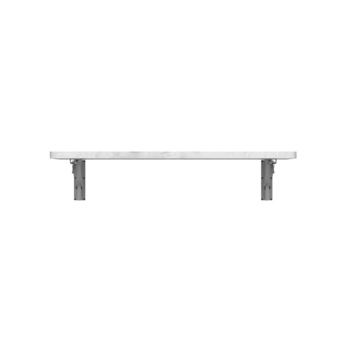 Pmnianhua Wall Mounted Desk,31'' Wall Mounted Drop Leaf Table,Drop Down Table,Folding Table,Fold Down Wall Desk,Floating Desk for Wall Laundry Room Bar Home Office Small Space(White) - color: Grey-white