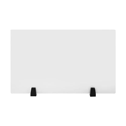 2PCS Dual Acrylic Frosted Plexiglass, 30 X 18 Inch Clamp-On Partition Cubicle Style Office Privacy Panels Desk Dividers