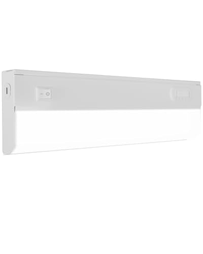 12” LED Direct Wire Under Cabinet Light with On/Off Switch - Dimmable LED Lights for Kitchen - Selectable CCT 2700K-5000K, 340-360 Lumens, 5W - UCB Hardwired Under Cabinet Lighting by NICOR Lighting - size: 12, style: Switch