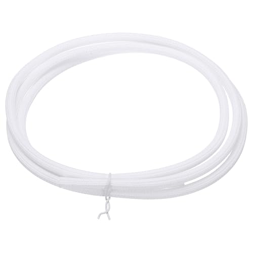 MECCANIXITY Split Sleeve Wire Loom 1/8" 5Ft White Self Wrapping Braided Sleeve UL94-V2 Fireproof PET Sleeving for Automotive, Home Cable Management - color: White, size: 1/8" x 5Ft