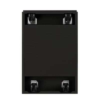 20 Inch Deep Metal Mobile Pedestal File 2 Drawer Box-File with Full Width Pull, for Home and Office, Holds Letter Width Hanging Folders, Black - color: Black