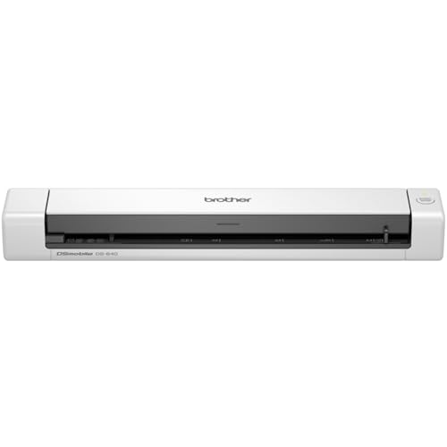 Brother DS-640 Mobile Scanner | A4 | USB Power Supply |15 ppm | Color | Black/White | Dsmobile | Scan to USB (Product is not Wi-Fi)
