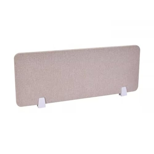 Acoustic Desk Divider - Soundproof Office Partition Tabletop Workstation Panel for Enhanced Privacy & Noise Reduction Ideal for Home & Professional Workspaces - color: Light Brown, size: 100x30cm