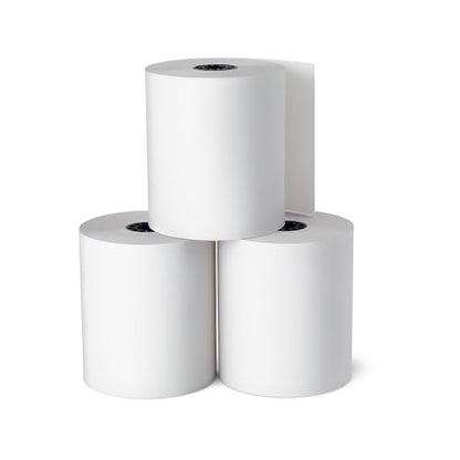 Staples Cash Register & POS Printer Paper, 3 Inch x 128 Ft Rolls | For office, school & home receipt printers and point-of-sale systems.