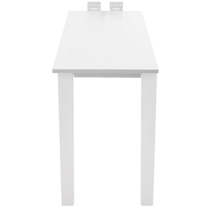 Folding Table Folding Dining Table with 132 Lbs Load Capacity & Spacious Desktop(29.5*15.7 In) Tall Fold Down Dining Desk Wall Mounted Foldable Desk for Study Rooms, Home Offices, Lounges(White) - color: White