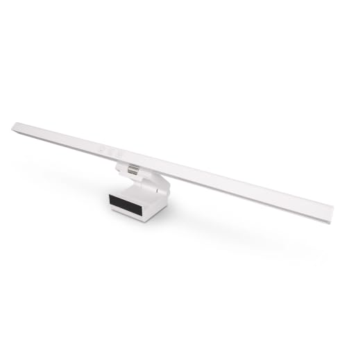 Dpofirs Computer Monitor Light Bar, Anti Glare Eye Caring LED Computer Monitor Lamp, Easy Installation, Support Infinite Dimming, Touch Control, USB Charging (White)