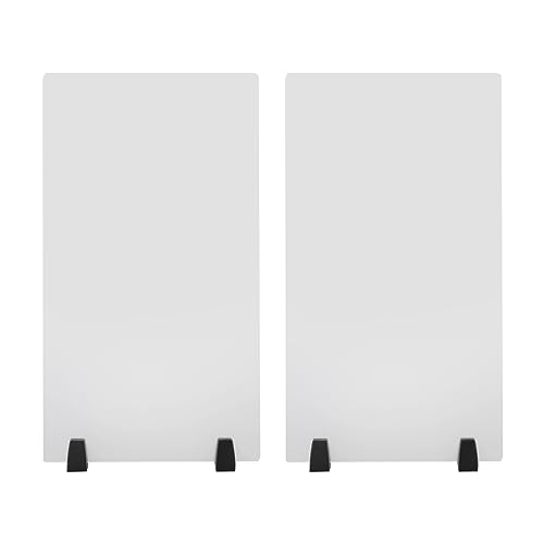 24×18Inch Dual Frosted Glass Desk Divider, 2 Pack Acrylic Desk Privacy Panel Office Partitions Clamp-on Desk Privacy Divider for Home School Classroom Teacher Supplies