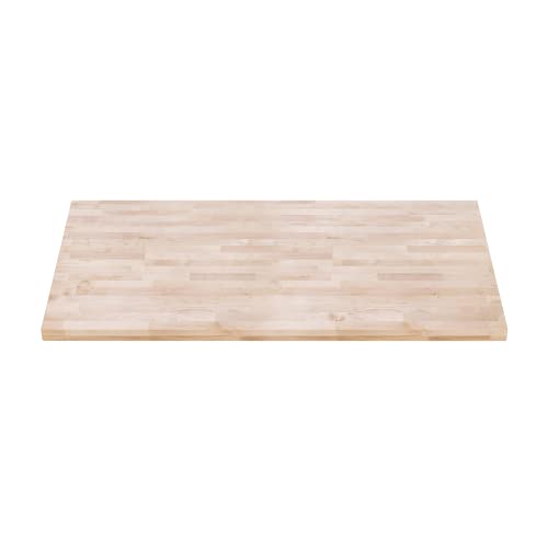 DuraSteel 30x48 Butcher Block Countertop - Maple Solid Wood Workbench for Kitchen, Restaurant, Cabinet, Desk Top, Wood Board, Large Counter Cutting Island Long, Bakery Worktable Dough - Table Top Only - size: 30 x 48 x 1.5 Inches