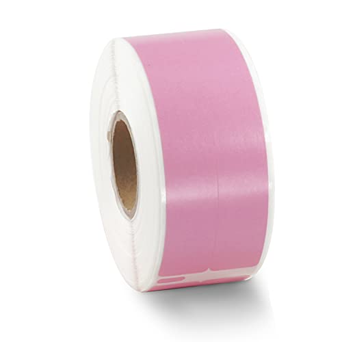 BETCKEY Colored Labels Compatible with Dymo 30277 (9/16" x 3-7/16") File Folder(2-up) Labels, Compatible for Dymo LabelWriter Thermal 450, 4XL & Zebra Desktop Printers [1 Roll, Pink] - color: Pink, size: 30277 [9/16" x 3-7/16"]