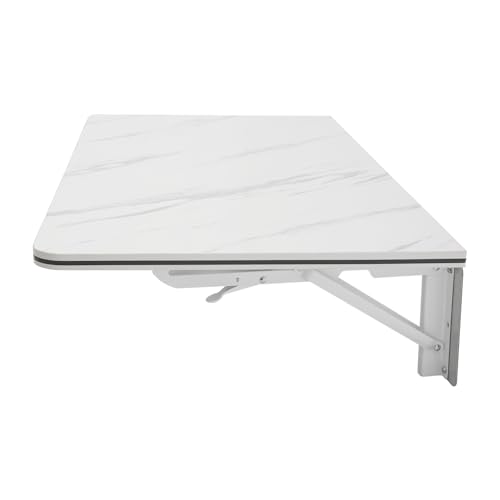 Folding Wall Mount Desk, Floating Computer Desk Fold Down Table for Laundry Room Home Office Workstation, Study Work Bench, Kitchen Dining, Small Spaces (White, 31.5 x 15.75 Inch) - color: White, size: 31.5 x 15.75 Inch