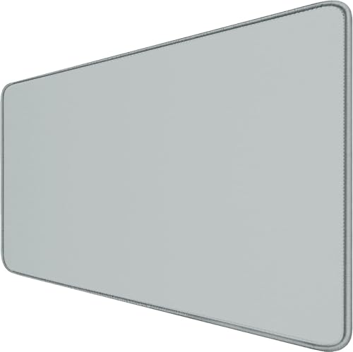 Large Extended Gaming Mouse Pad with Stitched Edges 47.3 X 23.6 in - color: Grey, size: 47.3L x 23.6W inches