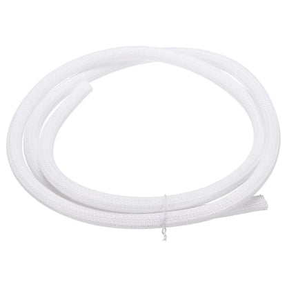MECCANIXITY Split Sleeve Wire Loom 3/16" 5Ft White Self Wrapping Braided Sleeve UL94-V2 Fireproof PET Sleeving for Automotive, Home Cable Management - color: White, size: 3/16" x 5Ft