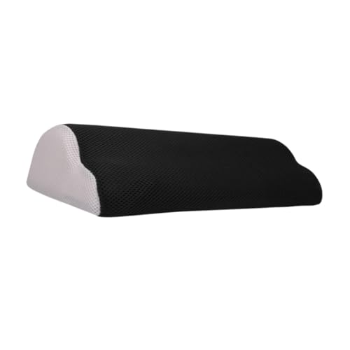 Under Desk Footrest Ergonomic Leg Rest Cushion - Portable Office & Travel Foot Stool- Black - color: Black