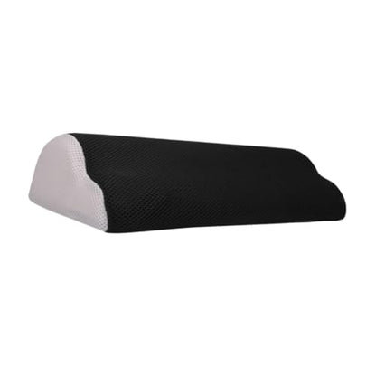 Under Desk Footrest Ergonomic Leg Rest Cushion - Portable Office & Travel Foot Stool- Black - color: Black
