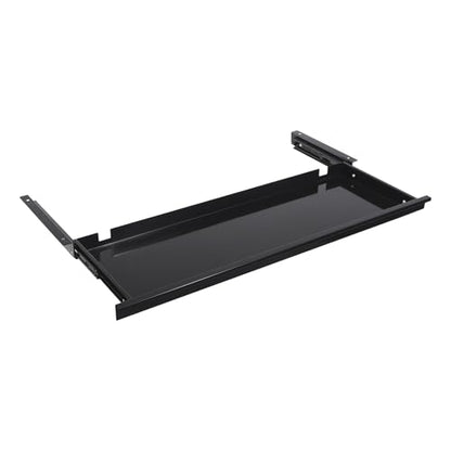 Under Desk Drawer, Sliding Pull-Out Keyboard Tray Organizer for Standing Desks，Pull-out Drawer for Mouse, Books, iPad, Office Supplies (Black)