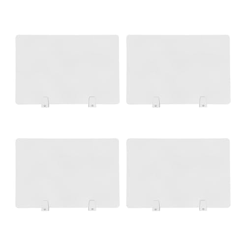 4PCS Desk Dividers Office Partitions, Privacy Desk Panel Protective, Acrylic Plexiglass Shield with Clamps for Offices Schools Call Centers - 23.6”L X15.8”W - color: Frosted