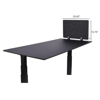 Freestanding Acoustic Desk Partition NoiseReducing Panels for Soundproofing & Privacy Office Desk Dividers (Black) Enhance Work Focus & Productivity - color: Black