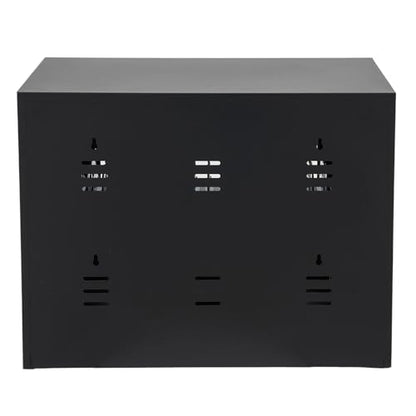 20-Device Cell Phone Charging Cabinet, Lockable Steel Charging Station - color: Black, size: 20-Device